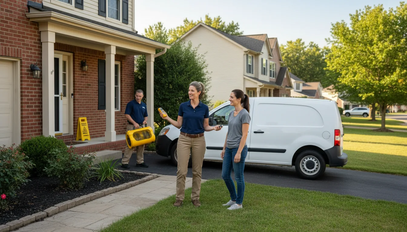 Residential water damage restoration in Gibson, GA